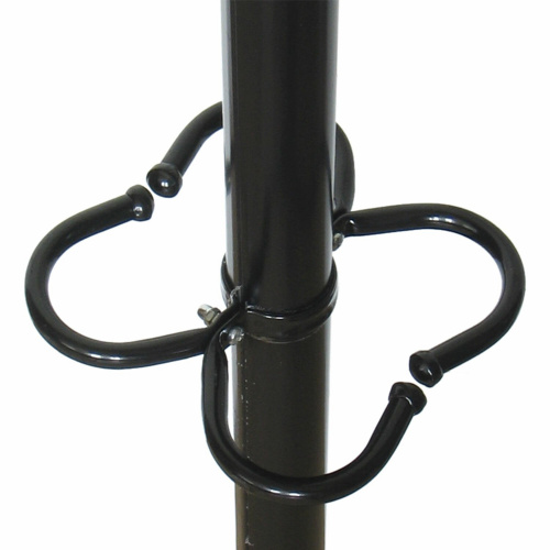Вешалка-стойка ТИТАН "Квартет-З", 1,79 м, 40 см, 4 крючка, место для зонтов, металл, черная фото 2