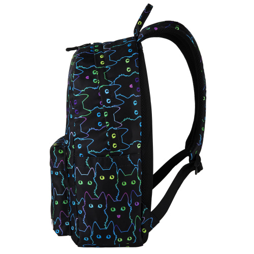 Рюкзак BRAUBERG DREAM "Neon cats", 42х26х14 см, с карманом для ноутбука, эргономичный фото 3