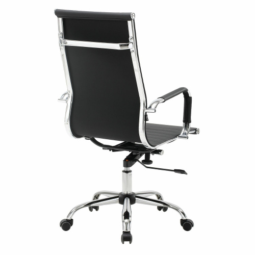 Кресло офисное BRABIX "Energy EX-509", экокожа, хром, черное фото 9