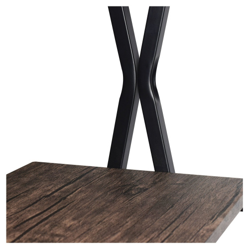 Стол на металлокаркасе BRABIX "LOFT CD-004", 1200х535х1110 мм, 3 полки, цвет морёный дуб фото 7