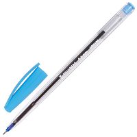 Ручка шариковая масляная BRAUBERG "Ice", корпус прозрачный, узел 0,6 мм, линия письма 0,3 мм, синяя