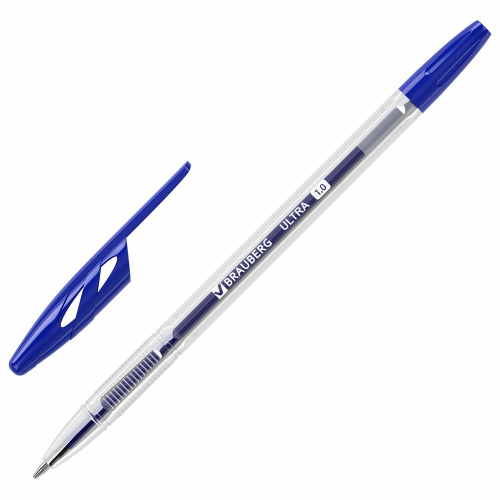Ручки шариковые BRAUBERG "ULTRA", 4 шт. (2 синих, 1 черная, 1 красная), узел 1 мм фото 6
