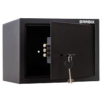Сейф мебельный BRABIX "SF-230KL", 230х310х250 мм, ключевой замок, черный