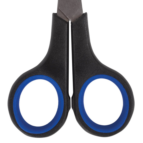 Ножницы для хобби и рукоделия ОСТРОВ СОКРОВИЩ, 120 мм, 3-х сторонняя заточка, черно-синие фото 10
