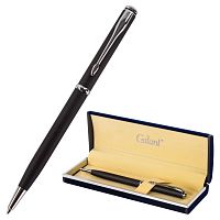 Ручка подарочная шариковая GALANT "Arrow Chrome Grey", корпус серый, хромированные детали, синяя