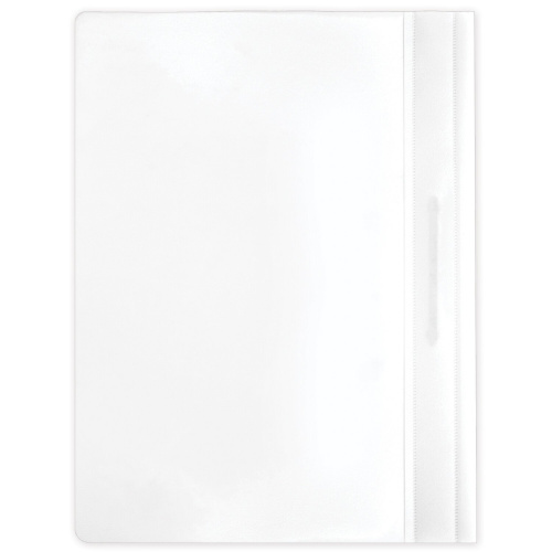 Скоросшиватель пластиковый BRAUBERG, А4, 130/180 мкм, белый фото 3