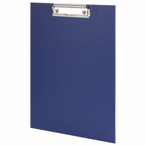 Доска-планшет STAFF "EVERYDAY", А4, картон/бумвинил, с прижимом, синяя