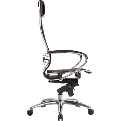 Кресло офисное МЕТТА "SAMURAI" S-1.04, сверхпрочная ткань-сетка, темно-коричневое фото 7
