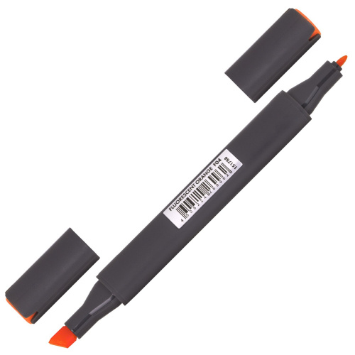 Маркер для скетчинга двусторонний BRAUBERG ART CLASSIC, 1 мм-6 мм , оранжевый флуоресцентный фото 8