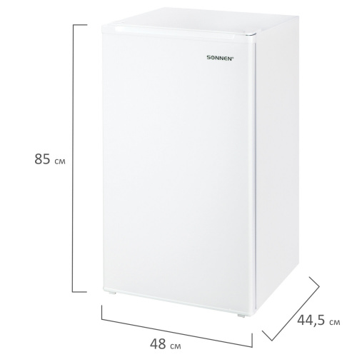 Холодильник SONNEN DF-1-11, однокамерный, объем 95 л, морозильная камера 10 л, 48х45х85 см, белый фото 5