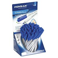 Ручка шариковая масляная PENSAN "Triball", трехгранная, линия письма 0,5 мм, синяя.