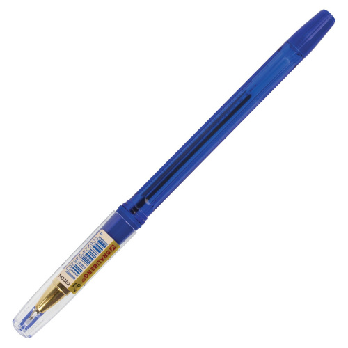 Ручка шариковая масляная с грипом BRAUBERG "i-Rite GT GLD", корпус тонированный синий, синяя фото 3
