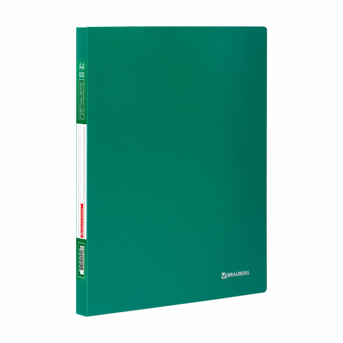 Папка BRAUBERG "Office", 40 вкладышей, 0,5 мм, зеленая