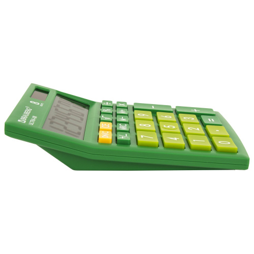Калькулятор настольный BRAUBERG, 154x115 мм, 8 разрядов, двойное питание, зеленый фото 10