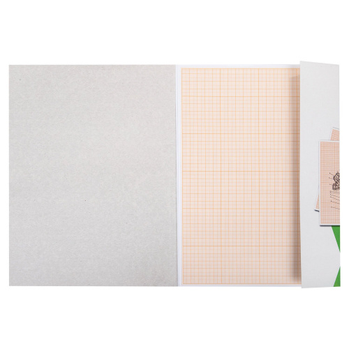 Бумага масштабно-координатная (миллиметровая), папка А4, оранжевая, 10 листов, 65 г/м2 фото 8