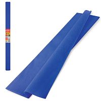Бумага гофрированная (креповая) BRAUBERG, 32 г/м2, синяя, 50х250 см, в рулоне