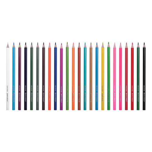 Карандаши цветные BRAUBERG KIDS, 24 цвета, трехгранный корпус, грифель мягкий 3 мм, 181944 фото 9