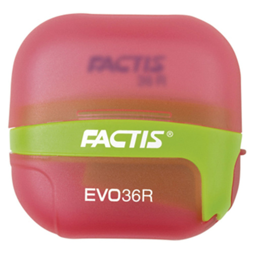 Точилка FACTIS EVO36R, с контейнером и стирательной резинкой, 50x50x25 мм, ассорти фото 2