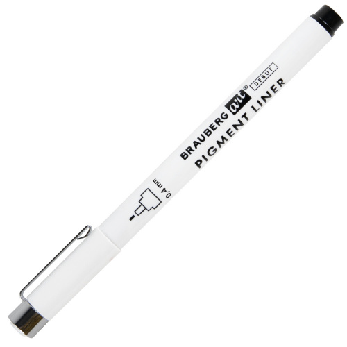 Капиллярные ручки линеры 9 шт., черные, 0,05-0,8 мм / Кисть S, BRAUBERG ART DEBUT, 143944 фото 6