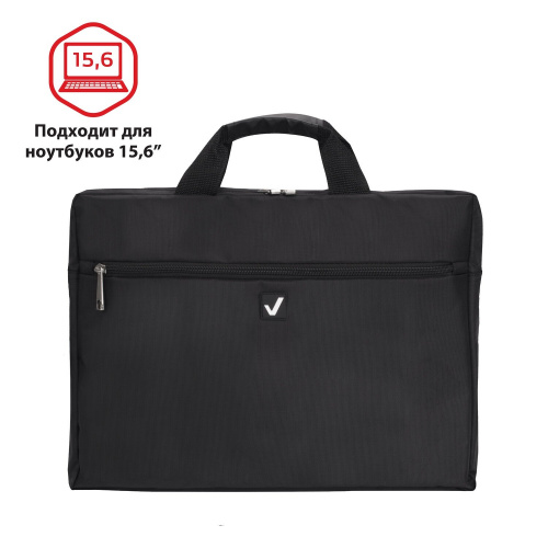Сумка деловая BRAUBERG "Tempo", 40х30х4 см, с отделением для ноутбука 15,6", карман, черная фото 6
