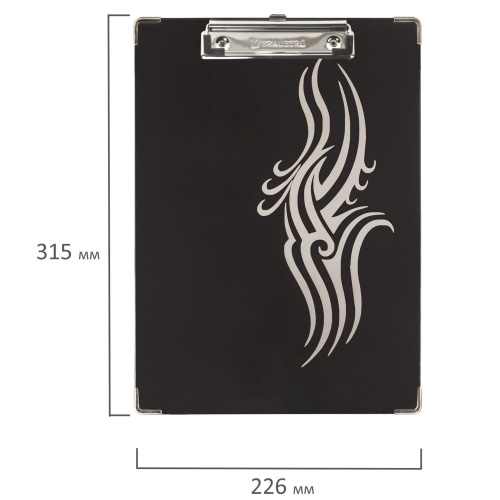 Доска-планшет BRAUBERG "Black Jack", А4, картон/ламинированная бумага, черная фото 5