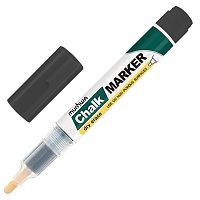Маркер меловой MUNHWA "Chalk Marker", 3 мм, сухостираемый, для гладких поверхностей, черный
