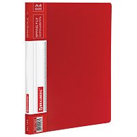 Папка BRAUBERG "Contract", с металлич скоросшивателем и внутрен карманом, до 100 л., 0,7 мм, красная