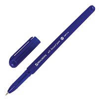 Ручка шариковая масляная BRAUBERG "Fine", корпус синий, линия письма 0,35 мм, синяя