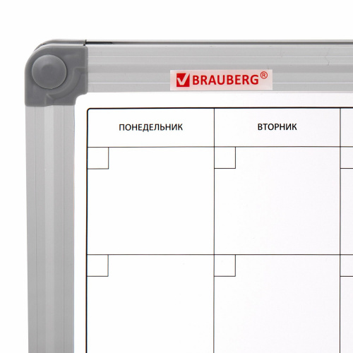 Доска-планинг магнитно-маркерная BRAUBERG "Extra", 60х90 см, алюминиевая рамка, на месяц фото 2
