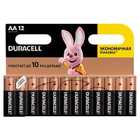 Батарейки DURACELL Basic, AA, 12 шт., алкалиновые, пальчиковые, блистер