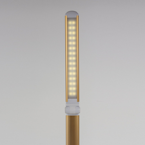 Светильник настольный SONNEN, на подставке, светодиодный, металлический корпус, золотистый фото 5