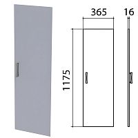 Дверь средняя "Монолит", 365х16х1175 мм, цвет серый