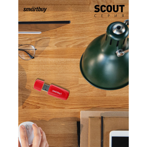 Флеш-диск 16GB SMARTBUY Scout USB 2.0, красный, SB016GB2SCR фото 7