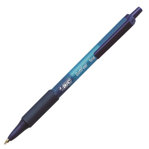 Ручки шариковые автоматические с грипом BIC "Soft Feel Fine", 3 шт., линия письма 0,8 мм, блистер фото 2