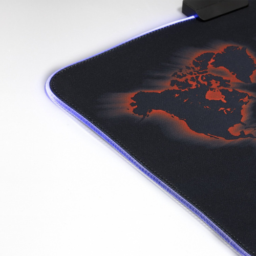Коврик для мыши игровой с подсветкой SONNEN "LIGHTING", 350х270х4 мм, чёрный, резина, ткань фото 8