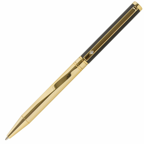 Ручка подарочная шариковая GALANT "ALLUSION", корпус черный/золотой, детали золотистые, синяя фото 6
