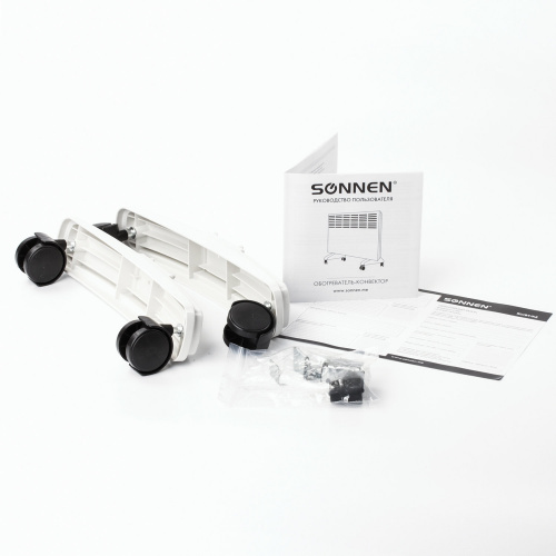 Обогреватель-конвектор SONNEN X-2000, 2000 Вт, напольная/настенная установка, белый фото 10