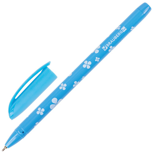Ручка шариковая масляная BRAUBERG "FRUITY SF", с узором, линия письма 0,5 мм, синяя фото 2