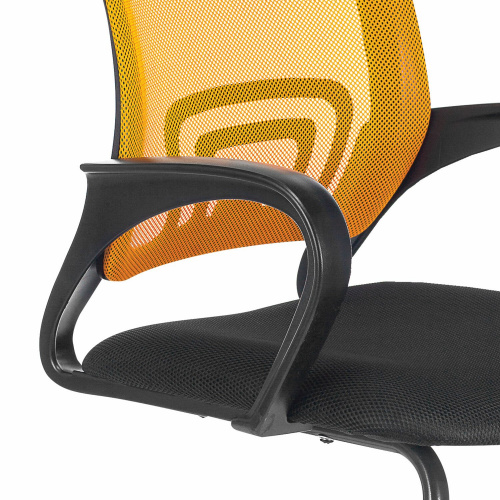 Кресло для приемных и переговорных BRABIX "Fly CF-100", оранжевое/черное фото 2