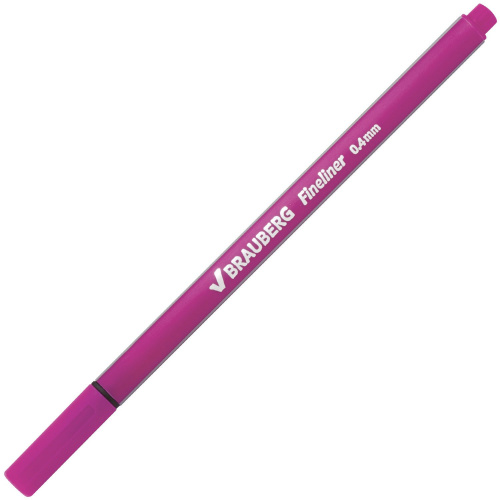 Ручка капиллярная (линер) BRAUBERG "Aero", трехгранная, металлический наконечник, розовая фото 3