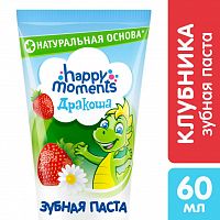 Зубная паста-гель "Happy moments" Дракоша Клубника 60 мл