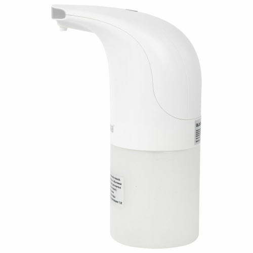 Дозатор для мыла-пены СЕНСОРНЫЙ настольный LAIMA, 0,3 л, ABS-пластик, белый фото 2