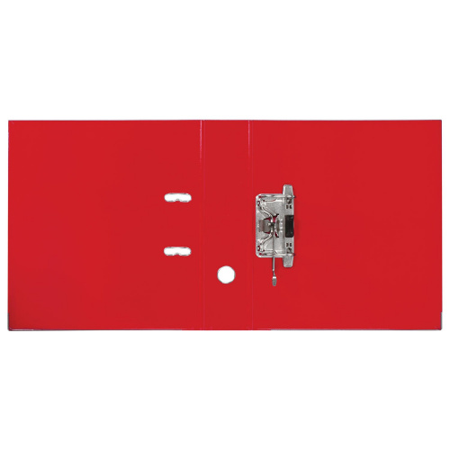 Папка-регистратор BRAUBERG "EXTRA", 75 мм, красная, двустороннее покрытие пластик, металлич уголок фото 3