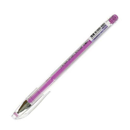 Ручка гелевая CROWN "Hi-Jell Pastel", фиолетовая пастель, 0,8 мм, линия письма 0,5 мм фото 5