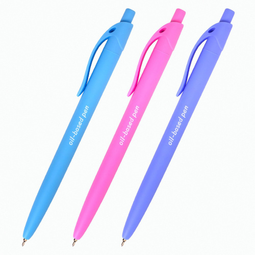 Ручка шариковая масляная автоматическая BRAUBERG "FRUITY Pastel", линия письма 0,35 мм, синяя