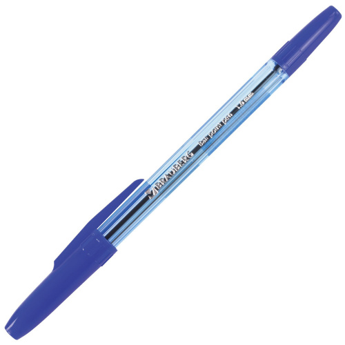 Ручка шариковая BRAUBERG "Carina Blue", корпус тонированный синий, линия письма 0,5 мм, синяя фото 3