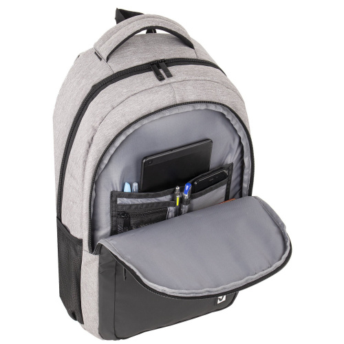 Рюкзак BRAUBERG Detroit, 46х30х16 см, универсальный, с отделением для ноутбука, USB-порт, серый фото 8
