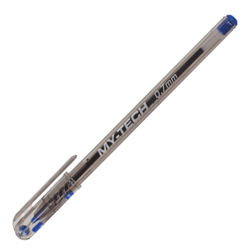 Ручка шариковая масляная PENSAN "My-Tech", игольчатый узел 0,7 мм, линия письма 0,35 мм, синяя фото 3