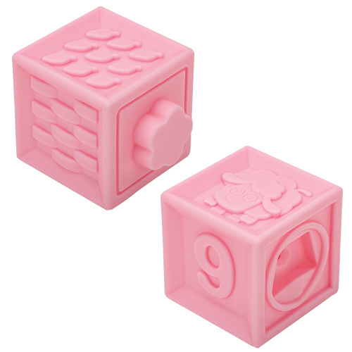 Тактильные кубики, сенсорные игрушки ЮНЛАНДИЯ, 10 шт., развивающие, с функцией сортера фото 10