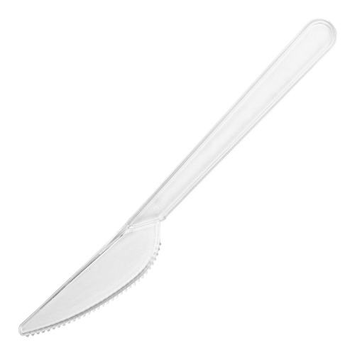 Одноразовые ножи LAIMA, 180 мм, 48 шт., прозрачные, пластиковые фото 2